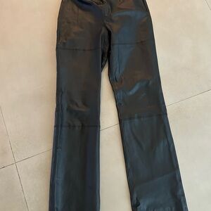 Terry Lewis Classic Luxuries Black Leather Flare Pants